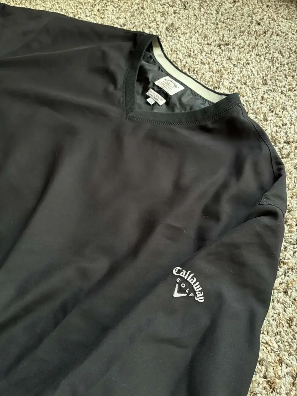 Callaway Golf Sport Outerwear Brushed Microfiber V-Neck Windshirt Pullover
